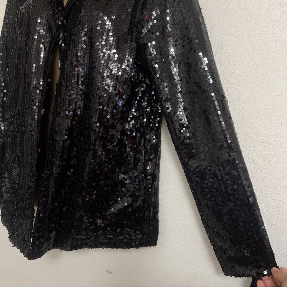 Black Sequin Jacket/blazer - Picture 4 of 7
